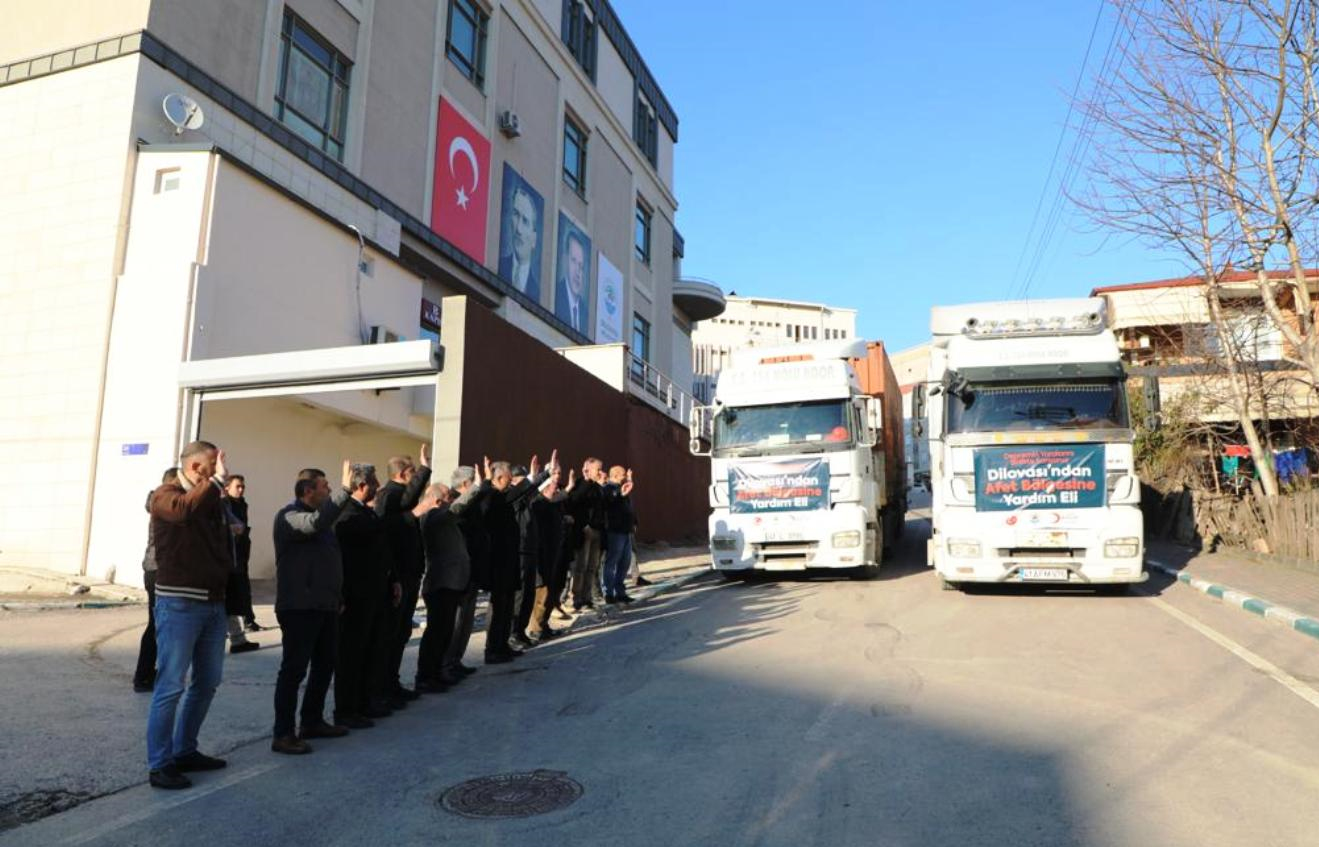 Dilovasndan Afet Blgesine Yardmlar Devam Ediyor