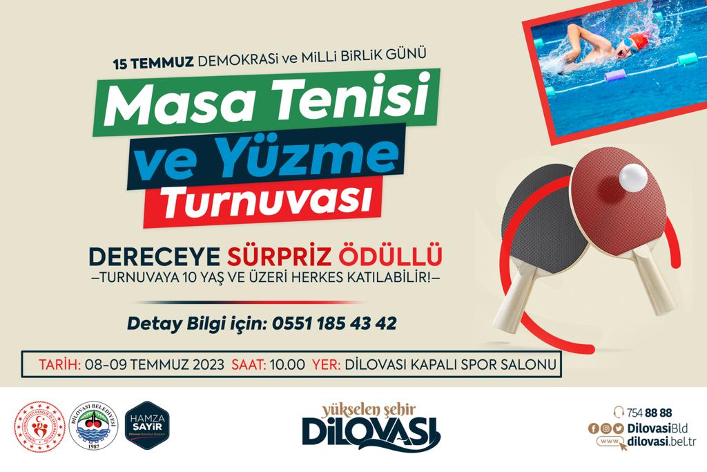 Dilovasnda dll Masa Tenisi ve Yzme Turnuvas